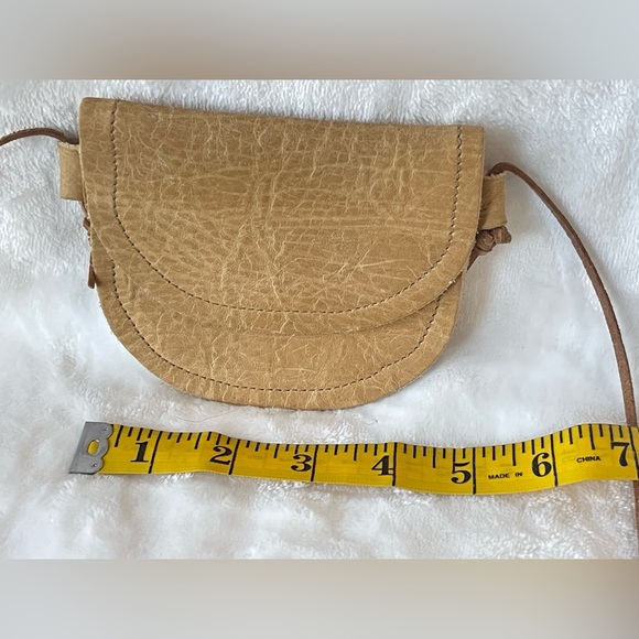 Kids Sun and Lace leather crossbody purse bag tan color adjustable link - Picture 7 of 10